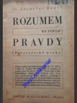 Rozumem ke zdroji pravdy - filosofické úvahy - beneš jaroslav - náhled