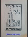 Festschrift zum 250jährigen jubiläum der Pfarrkirche St. Antonius in Wuppertal-Barmen 1708 - 1958 - náhled