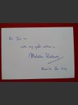 Malcolm Bradbury podpis anglický spisovatel - náhled