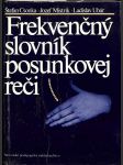 Frekvenčný slovník posunkovej reči - náhled