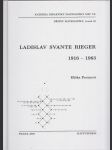 Ladislav Svante Rieger (1916 - 1936) - náhled
