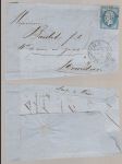 Celistvost skládaný dopis Francie Paříž 1867 - náhled