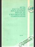 Acta facultatis educationis physicae UC - Publicatio XI/71 - náhled