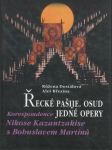 Řecké pašije, osud jedné opery - korespondence Nikose Kazantzakise s Bohuslavem Martinů - náhled