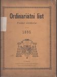 Ordinariátní list Pražské arcidiecése na rok 1895: svázaný ročník č. 1-26 - náhled