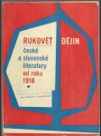 Rukověť dějin české a slovenské literatury od roku 1918 - náhled