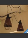 Staré bakelitové lampy dílenské - pár 30 x 25 cm krásné retro - náhled