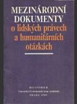 Mezinárodní dokumenty o lidských právech a humanitárních otázkách - náhled