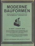Moderne Bauformen, Jahrgang XXIX., Heft 8, August 1930 - náhled