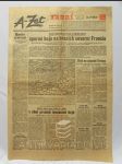 A-Zet ranní 7. 6. 1944, ročník XVII, číslo 112: Invasní útok nepřátel Evropy na západě započal - Úporné boje na březích severní Francie - náhled