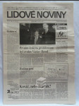 Lidové noviny 27. 1 1993, ročník VI, číslo 21: Prvním českým prezidentem byl zvolen Václav Havel - náhled