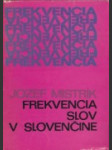 Frekvencia slov v slovenčine - náhled