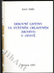 Erbovní listiny ve Státním oblastním archivu v Opavě - náhled