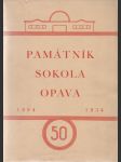 Památník Sokola Opava 1884 - 1934 - náhled