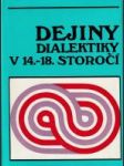 Dejiny dialektiky v 14. - 18. storočí - náhled