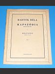 Bartok / noty : Klavír : Rapszodia zongora ,.Op.1 - náhled