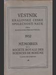 Věstník královské české společnosti nauk; ročník 1932 - náhled