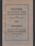 Věstník královské české společnosti nauk; ročník 1926 - náhled