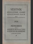 Věstník královské české společnosti nauk; ročník 1924 - náhled