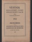 Věstník královské české společnosti nauk; ročník 1932 - náhled