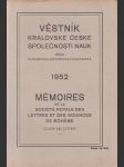 Věstník královské české společnosti nauk; ročník 1952 - náhled