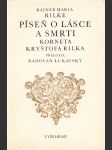 Píseň o lásce a smrti korneta Kryštofa Rilka - náhled