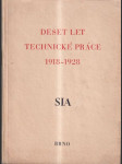 Deset let technické práce 1918-1928 (veľký formát) - náhled
