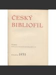 Český bibliofil roč. 3 (1931) sborník - 1x orig. grafika (Václav Mašek) - typografie Dyrynk - náhled