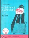 Pařížský zápisník I. (81/89) - náhled