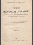 Dejiny slovenskej literatúry pre VI. triedu slovenských gymnázií - náhled
