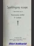 Spaldingovy essaye - spalding john lancaster - náhled