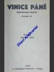 VINICE PÁNĚ - Náboženský věstník - ročník III. - Kolektiv autorů - náhled