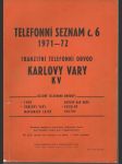 Telefonní seznam 6 1971-72 Karlovy Vary - náhled