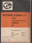 Telefonní seznam č. 3 1972 Tábor - náhled
