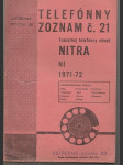 Telefónny zoznam č. 21 Nitra - náhled