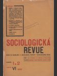 Sociologická revue VI/1935 - náhled