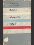 Malý slovník SNP - náhled
