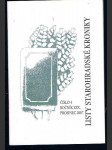 Listy starohradské kroniky - číslo 4, ročník xxx. - prosinec  2007 - náhled