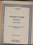 Koncertní waltz pro orchestr opus 47. - náhled