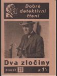 Dva zločiny - dobré detektivní čtení sv. 23 - náhled