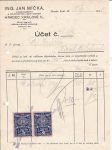 Firemní účet firmy jan míčka komisionářství a velkoobchod jižním ovocem hradec králové ze dne 20.12 1928 - náhled