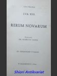 Encyklika "" rerum novarum - o dělnické otázce """ (1946) - lev xiii. - náhled