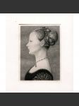 Eugene Gaujean - Portrait de femme du XVe siècle [1870-1900; Portrét dámy 15. století; lept; grafika; umění; renesance] - náhled
