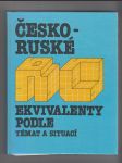 Česko - ruské ekvivalenty podle témat a situací - náhled