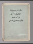 Matematické a fysikální tabulky pro gymnasia - náhled