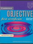 Cambridge  objective first certificate  / self-study studenť s book / - náhled