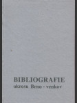 Bibliografie okresu Brno-venkov - náhled