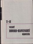 Veľký rusko-slovenský slovník T - Я - V. diel (veľký formát) - náhled