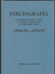 Bibliografia výročných správ škôl 1918/19 - 1952/53 - náhled
