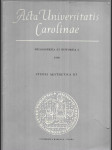 Acta Universitatis Carolinae, Philosophica et historica - náhled